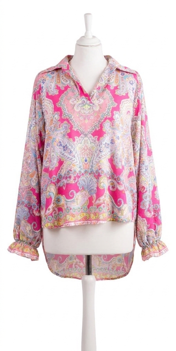 NEW GIGI MODA phebe blouse in hot pink